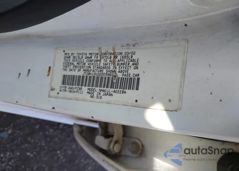 2002 Toyota Prius из США, поврежденный, VIN JT2BK12U220058695